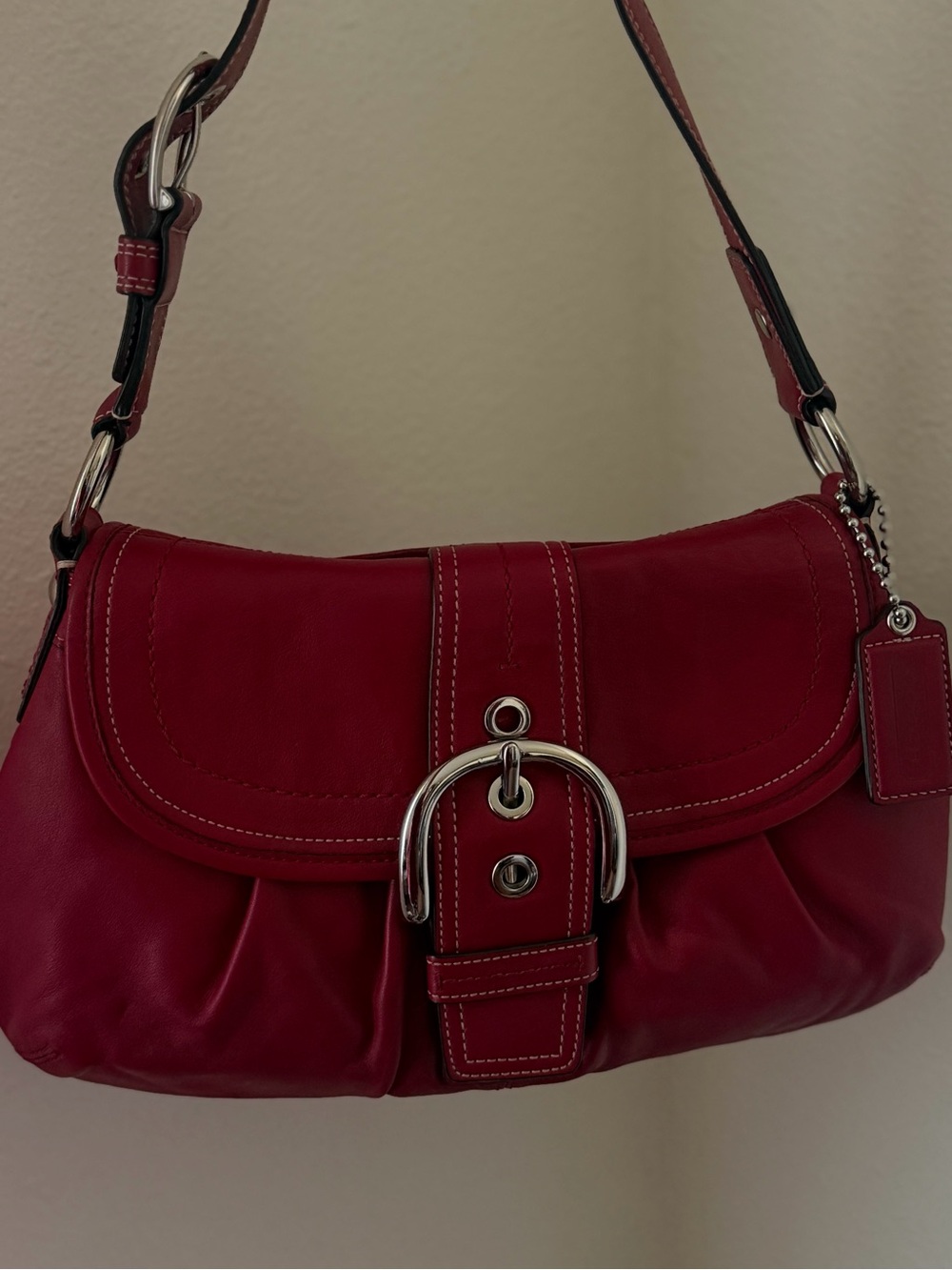 Coach Pleated Red Soho NWOT